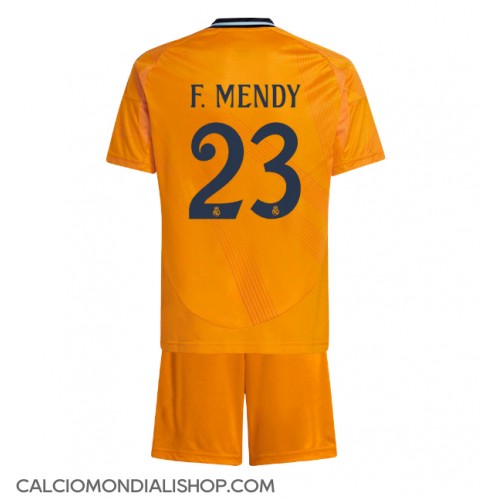 Maglie da calcio Real Madrid Ferland Mendy #23 Seconda Maglia Bambino 2024-25 Manica Corta (+ Pantaloni corti)